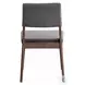 Seda Gray Corduroy and Walnut Side Chair Set of 2