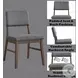 Seda Gray Corduroy and Walnut Side Chair Set of 2