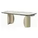 Cora White and Golden Champagne Extendable Dining Room Set