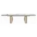 Cora White and Golden Champagne Extendable Dining Room Set