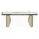 Cora White and Golden Champagne Extendable Dining Room Set