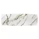 Cora White and Golden Champagne 119" Extendable Rectangular Dining Table