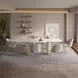 Cora White and Golden Champagne Extendable Dining Room Set