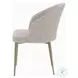 Cora Champagne Fabric Side Chair Set of 2