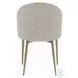 Cora Champagne Fabric Side Chair Set of 2