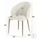 Cora White Fabric Side Chair Set of 2