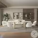 Cora White Fabric Side Chair Set of 2
