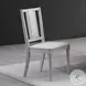 Marta Beige Linen and Natural Side Chair Set of 2