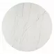 Edwyn White and Espresso Round Marble Top Dining Room Set