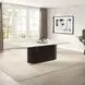 Clayten White and Espresso 95" Rectangular Marble Top Dining Room Set