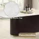Clayten White and Espresso 95" Rectangular Marble Top Dining Table