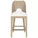 Frame White Upholstered Counter Height Stool
