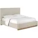Portico Cuddle Natural and Sienna King Upholstered Panel Bed