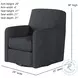 Flash Dance Halifax Coal Swivel Glider