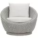 Savaii White Performance Fabric Outdoor Swivel Chair
