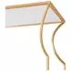 Dorothy Gold Leaf Etagere with 4 Glass Shelves