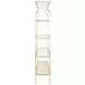 Dorothy Gold Leaf Etagere with 4 Glass Shelves