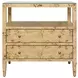 Cynthia Brown Rectangular 2 Drawer Glass Top Side Table