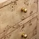 Cynthia Brown Rectangular 2 Drawer Glass Top Side Table
