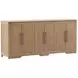 Delacruz Natural 6 Door Sideboard