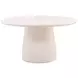 Turell Ivory 55" Outdoor Round Concrete Top Dining Table