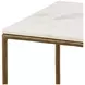Perugia White and Gold Square Marble Top Side Table
