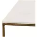 Perugia White and Antique Brass Rectangular Marble Top Coffee Table