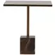 Kasen Brown and Green 28" Square Marble Top Bistro Table