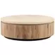 Canyon Natural Wash and Cream Round Marble Top Coffee Table