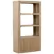 Leandra Weathered Natural 2 Door Bookcase