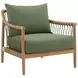 Tahoe Green Performance Fabric 32" Outdoor Sofa Chair