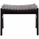 Luisa Black Leather Upholstered Rectangular Ottoman