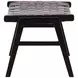 Luisa Black Leather Upholstered Rectangular Ottoman