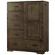 Dovetail Graphite 5 Drawer Chifferobe