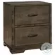 Dovetail Graphite 2 Drawer Nightstand