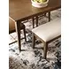Kafe Gray 56" Upholstered Performance Fabric Dining Bench