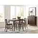Kafe Mocha Performance Fabric Ladder Back Counter Height Dining Chair