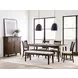 Kafe Mocha 100" Extendable Rectangular Leg Dining Table
