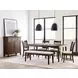 Kafe Mocha Performance Fabric Upholstered Dining Bench