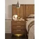 Aspire Profile Brown 3 Drawer Nightstand With Built In Outlet