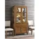 Aspire Summit Medium Stain 4 Door Display Cabinet with LED