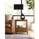 Aspire Clarity Medium Stain Square Glass Top End Table