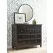Harrison Bridgetown Black and Heritage Maple 9 Drawer Bureau