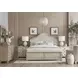 Vignette Creme King Panel Bed