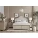 Vignette Creme King Panel Bed