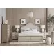 Vignette Creme King Panel Bed