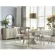 Civette Creme 60" Round Dining Table