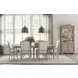 Cambric Creme Breve 128" Extendable Rectangular Dining Table