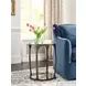 Cartwright Gold Round Glass Top Accent Table