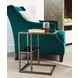 Cleo Gray Rectangular Glass Top Accent Table